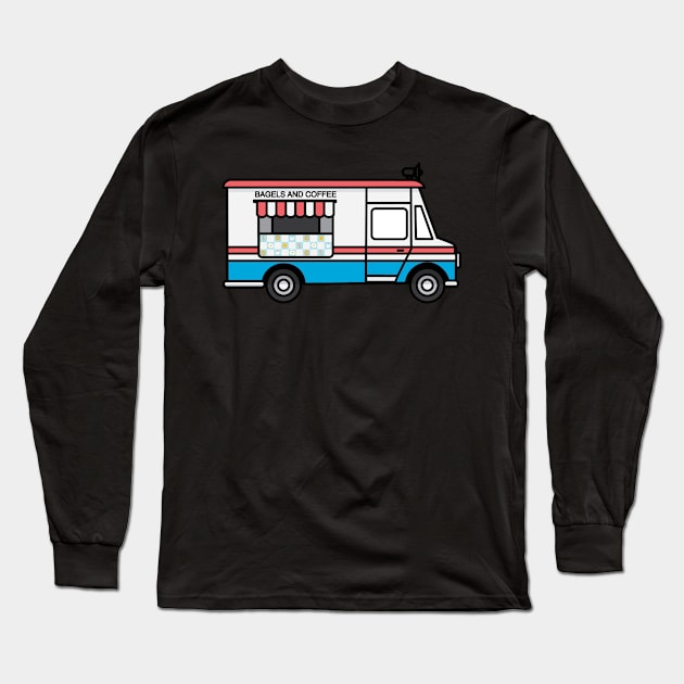 Bagel & Coffee Truck. Long Sleeve T-Shirt by christiwilbert